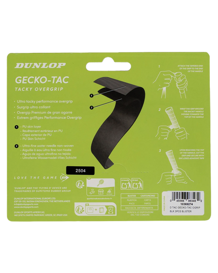 Dunlop Gecko Tac Overgrip black back