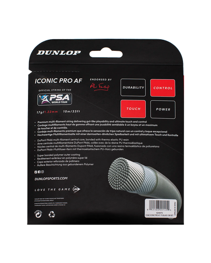 Dunlop Iconic Pro AF 1.22 mm - String Set 10 m back