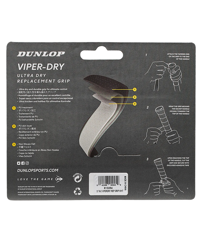 Dunlop Viper Dry Grip white back